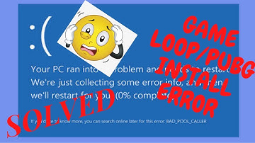 PUBG MOBILE Fix Blue Screen Error In Gameloop || Windows Blue Screen Error.