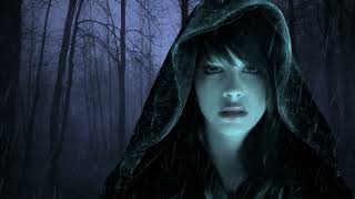 live wallpaper free, girl, rain, forest, fog, HD