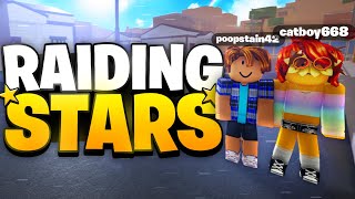 Raiding STARS on ALT ACCOUNTS in Da Hood (GOT BANNED?!) ⭐