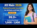 Predicted Percentile Score &amp; Rank for 200 Marks in JEE Main 2026 #jeemain2026 #marksvspercentile