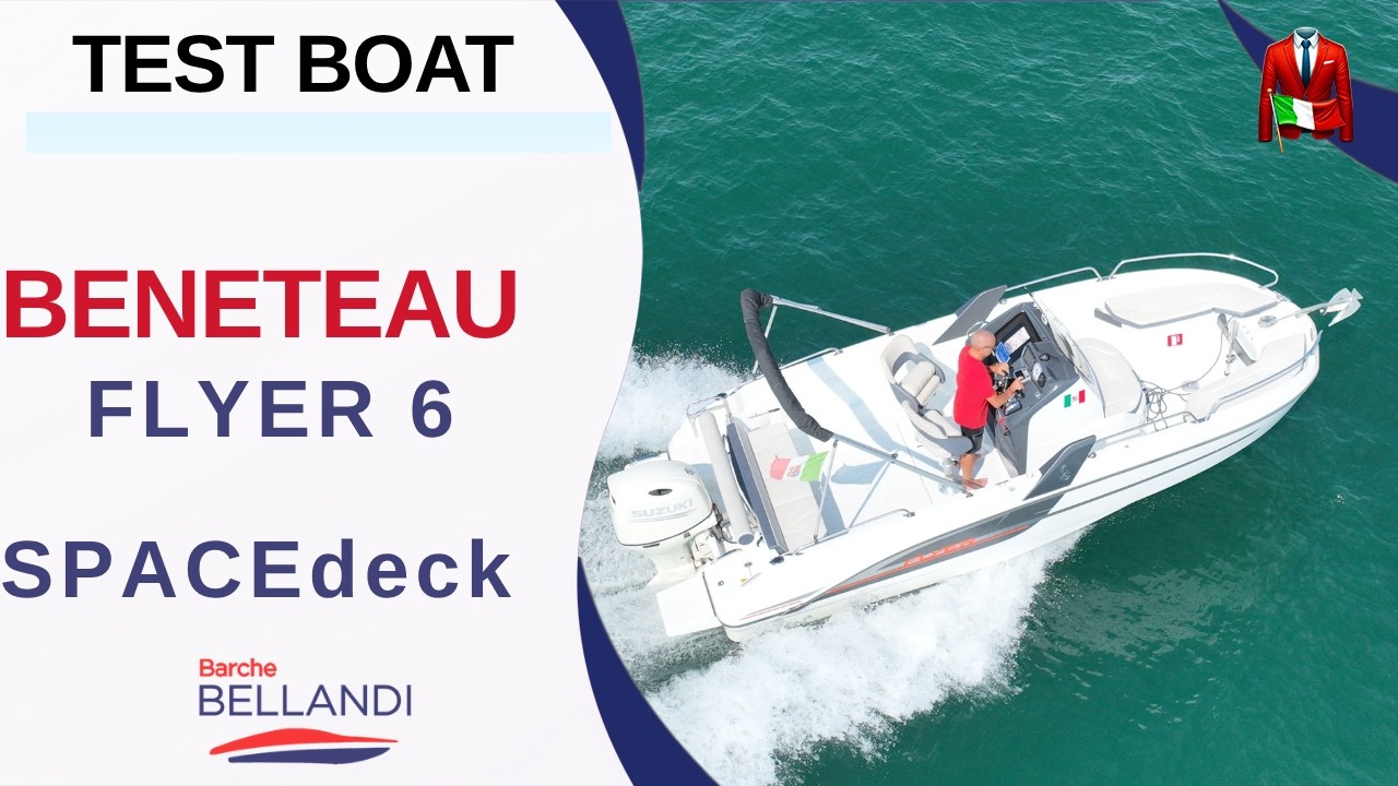 ⁣Beneteau Flyer 6 SPACEdeck USATA: prova in mare, consumi e 200 CV!