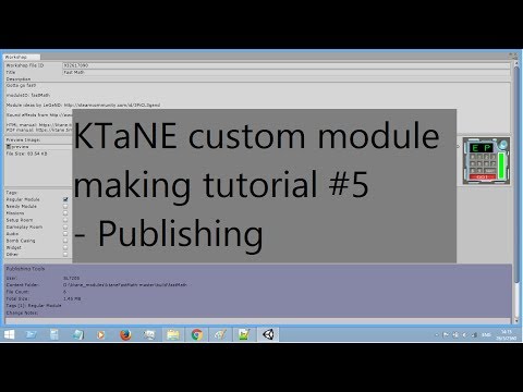 KTaNE custom module making tutorial #5 - Publishing