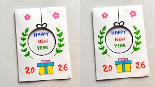 Beautiful New Year Card Idea Handmade New Year Card Making Easy Easy New Year Card