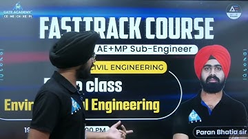 Free Demo Lecture Of RCC And Environmental Engineering| Fasttrack course| MPPSC AE & MP SUB-ENGINEER