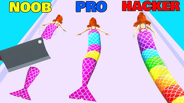 NOOB vs PRO vs HACKER in Mermaid Rush 3D