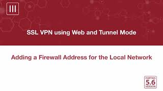 FortiGate Cookbook   SSL VPN Web Tunnel Mode 5 6