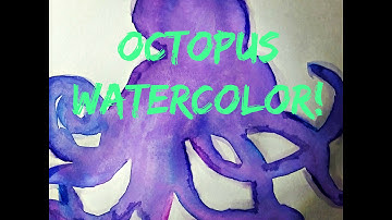 Easy Octopus Watercolor Tutorial !