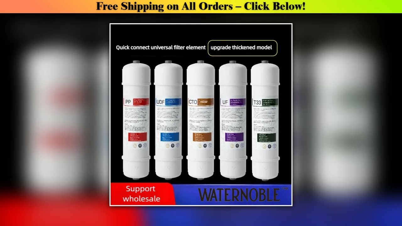 Waternoble 10 Inch Quick Connect Filter Set Ultra Filtration PP Cotton Pre Carbon Post Carbon T33