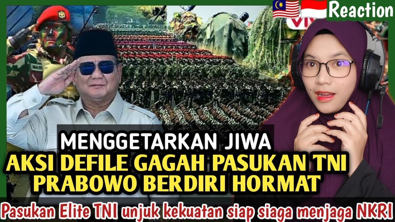 🇲🇾🇮🇩TERPUKAU❗DEFILE TNI TAMPIL GAGAH PRESIDEN PRABOWO HORMAT❗MILITER INDONESIA SIAP SIAGA JAGA NKRI