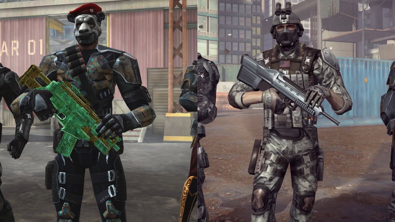 Modern Combat 5 Paragon+Golden HAWK or Stock armor+Platinum KOG😁(Cores and assembly at the end)