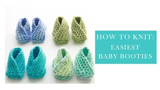 How to Knit the Easiest Baby Booties Ever!
