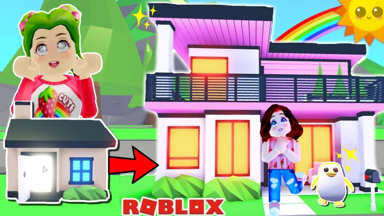 🤑LE REGALO A MI MAMÁ UNA ENORME MANSIÓN EN ADOPT ME (DEJA DE SER POBRE)😱- ROBLOX