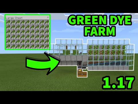 1.17 Minecraft Automatic Green Dye Farm! Minecraft Java + Bedrock  (MCPE/Xbox/PS/Switch/Windows10) - YouTube
