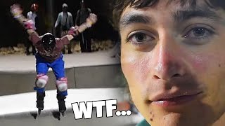 Roller Blader Crashes Pro Scooter Competition [Lake Havasu Spring Break]