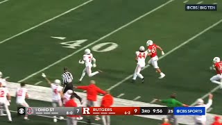 Ohio State wild 93 yard pick six vs Rutgers