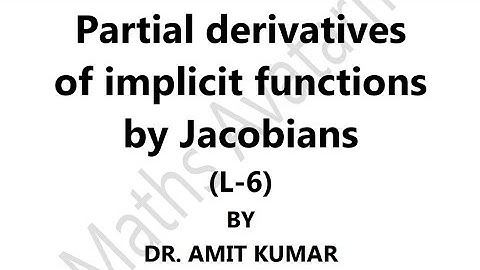Partial derivatives of implicit functions by Jacobians