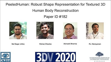 3DV 2020 - PeeledHuman: Robust Shape Representation for Textured 3D Human Body Reconstruction
