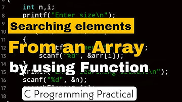 Searching the elements of an array by using function and global variable