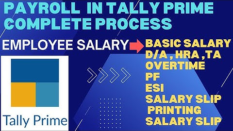 Payroll in tally prime 3.0.1 !! How to maintain company salary payroll in tally prime. #8