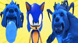 Sonic Vs Monster Crazy In The Maze - Pacman 3D Cartoons Part 6