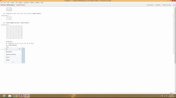 Basic Matrix Operations in Mathematica 10