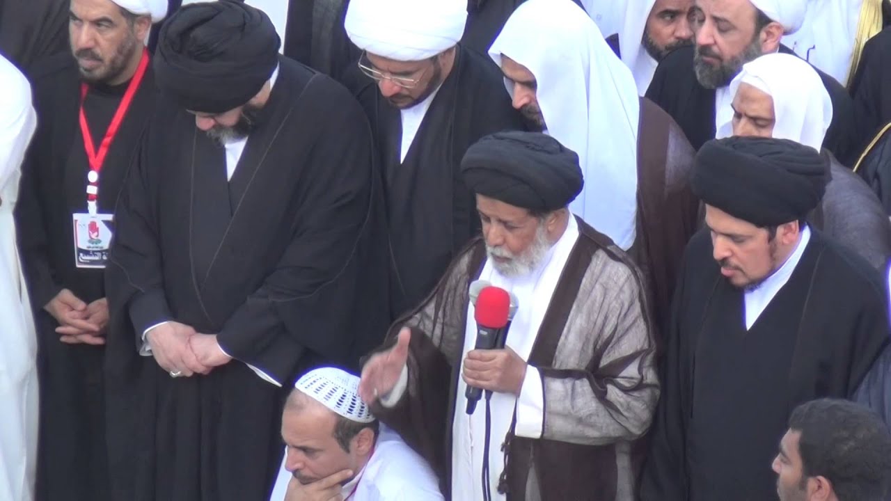 كلمة السيد#علي الناصر قبل تشيع شهداء ليلة لعااشر من محرم فى الاحساء بحضور اباء شهداء البحرين والقطيف