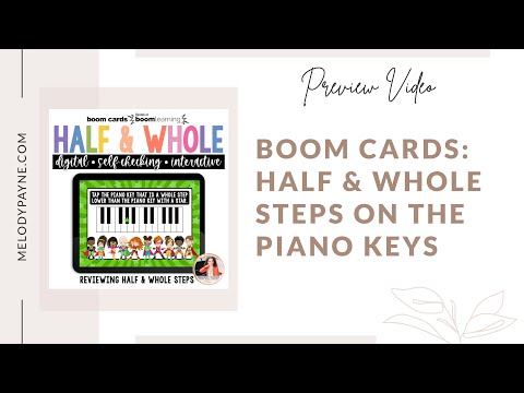 Music BOOM Cards: Half Steps and Whole Steps on the Piano Keys