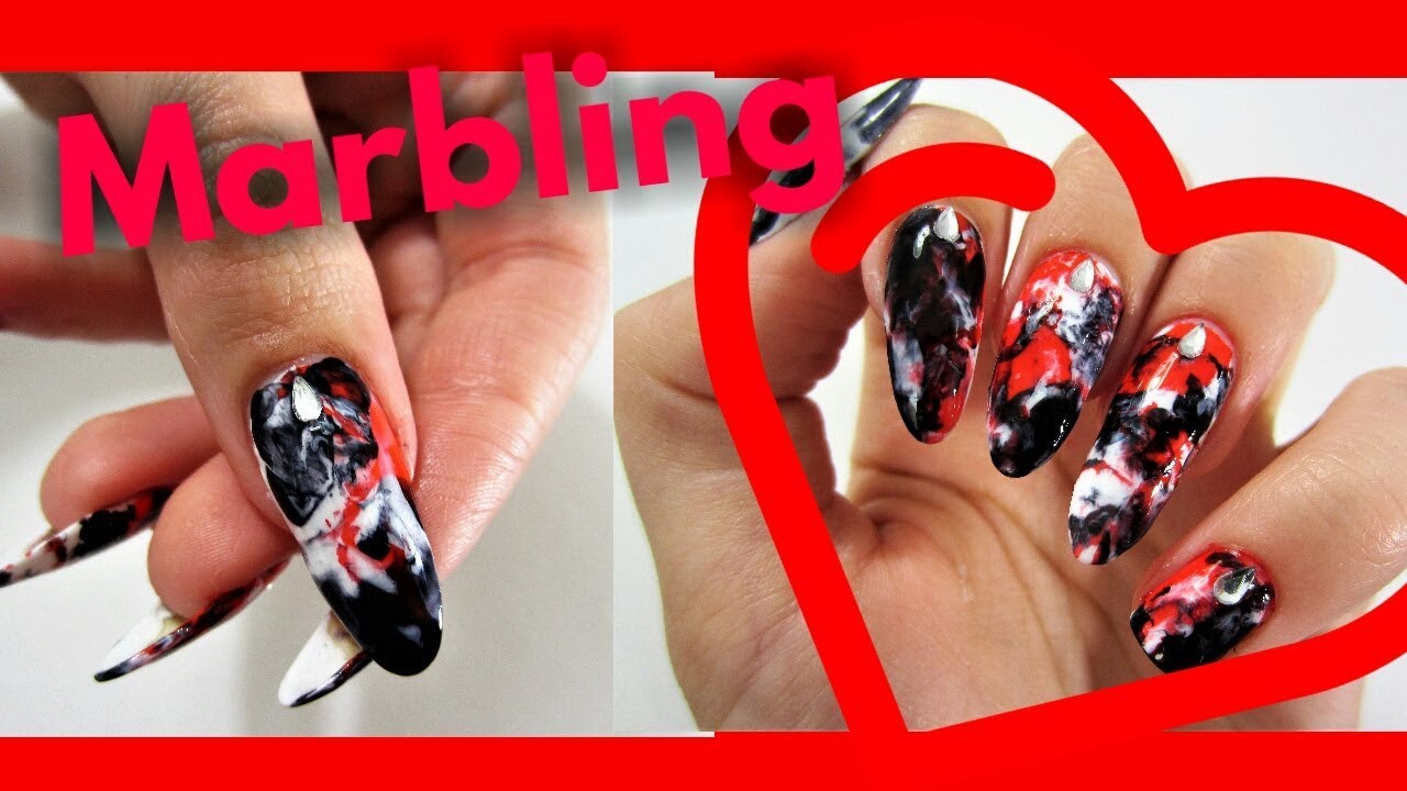 Smoosh Marble Nails! || Nail Art Manicure!✨