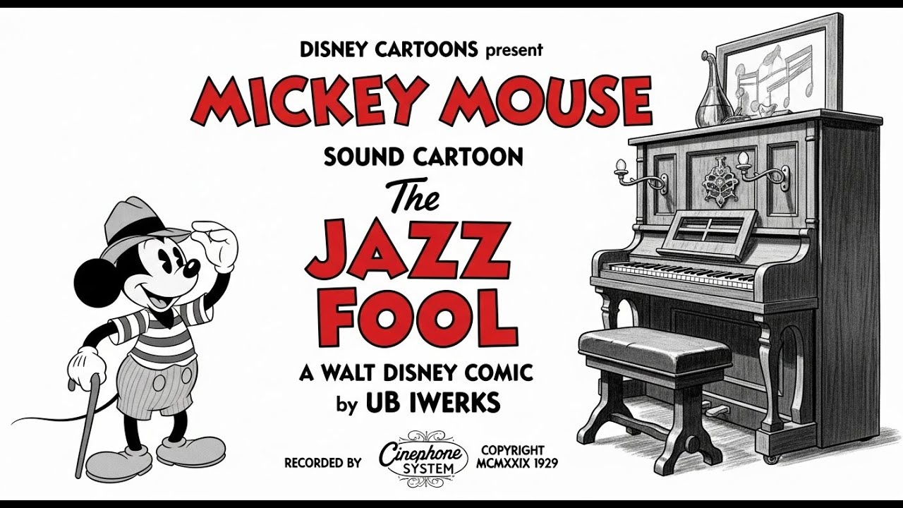 The Jazz Fool (1929) - Mickey Mouse's Wild Piano Performance! (Disney's Public Domain Classic)
