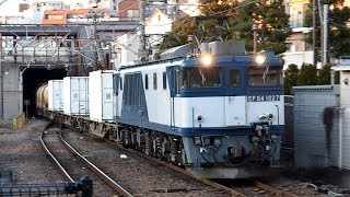 2020/02/01 JR貨物 1094レ EF64 1027 府中本町駅 | JR Freight: Cargo Train at Fuchu-Hommachi