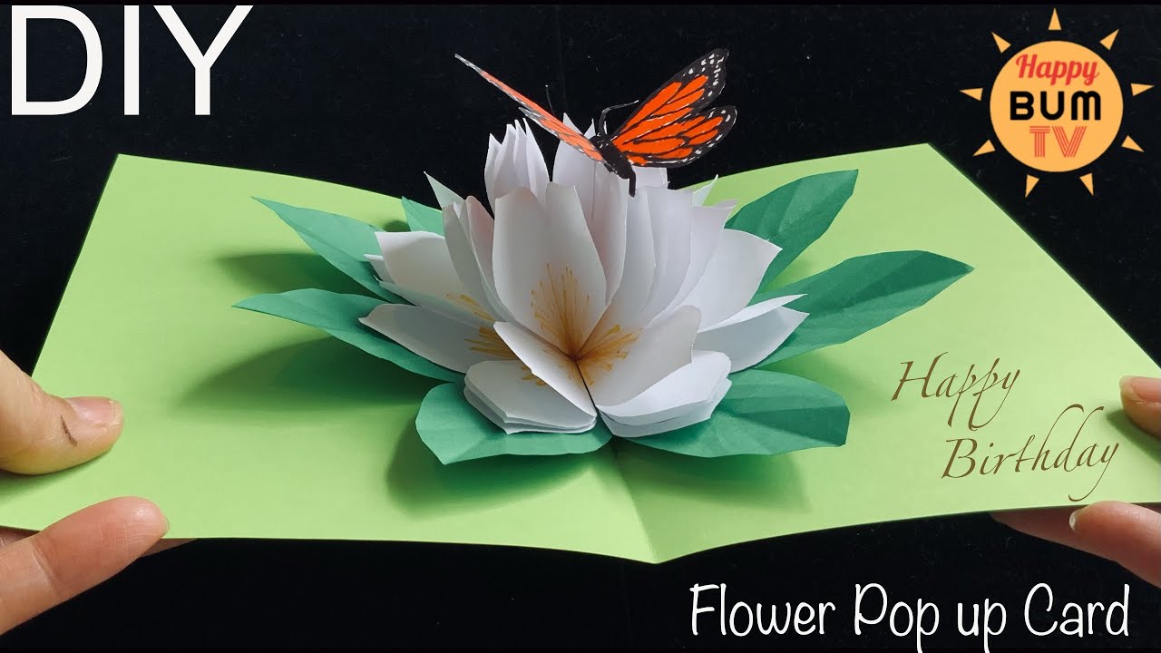 Flower And Erfly Pop Up Card I Diy