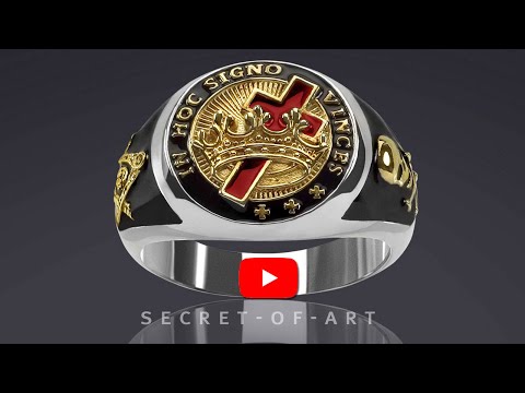 Video Knights Templar In hoc signo Masonic ring 925 Silver... - youtube