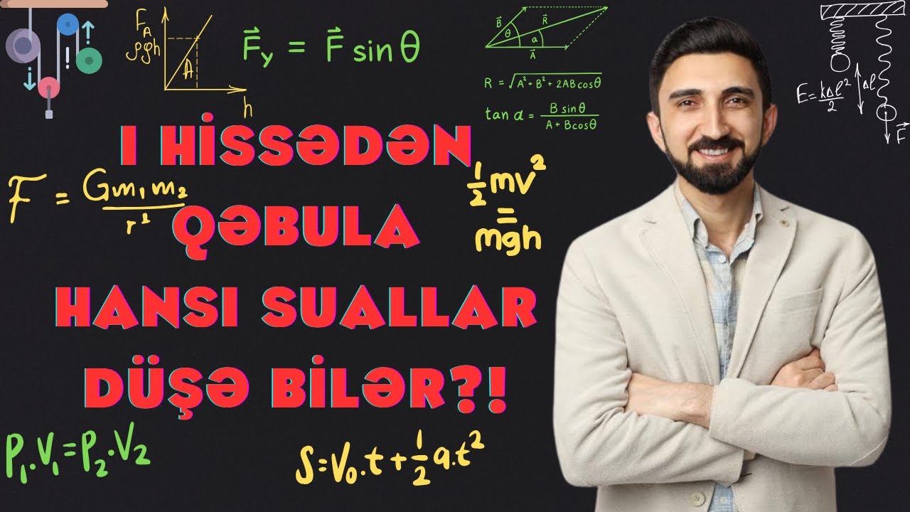 Fizikadan qəbula düşəcək sual tiplərinin izahı və təhlili. Birinci hissə ümumi təkrar. Fizika 2024