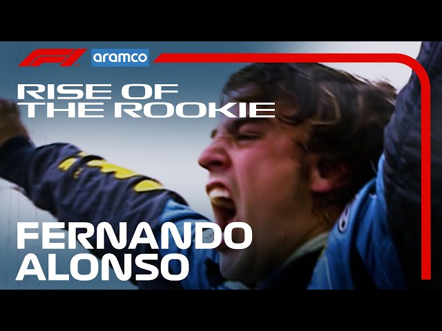 Fernando Alonso: The Story So Far | Rise of the Rookie presented by Aramco class=