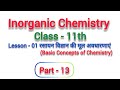 Part - 13 Inorganic Chemistry | Basic Concepts of Chemistry #class11_Inorganic_chemistry