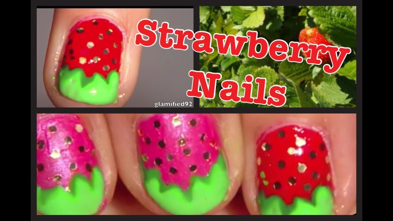 Make Strawberry Nails Art 7 Easy Steps Tutorial Pictures Video