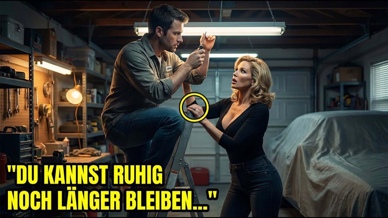 Ich reparierte das Licht in ihrer Garage… dann sah sie mich an und sagte etwas Unerwartetes