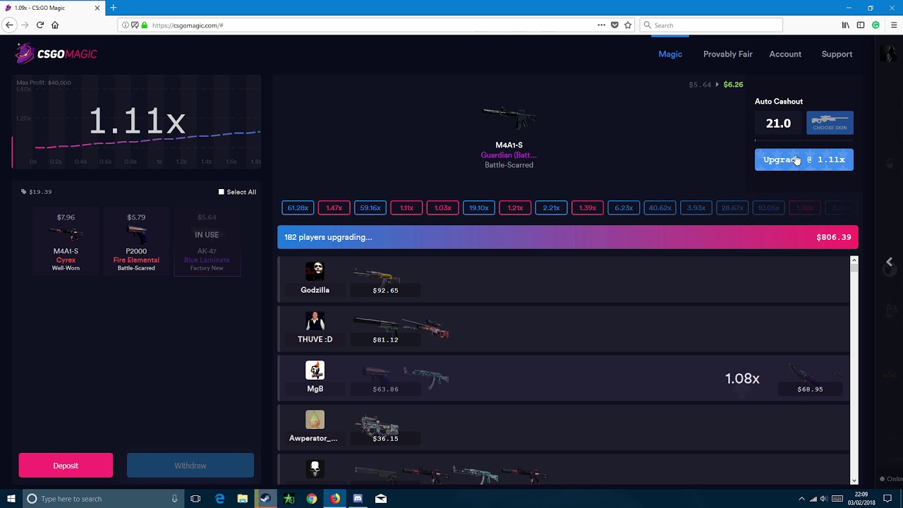 Csgo magic and wtfskins gambling (xconq-Sepzz-deadshot)