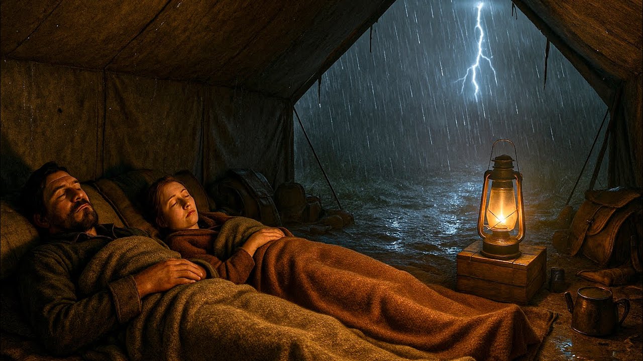 Peaceful Night in the Tent – John and Abigail Resting in the Thunderstorm | RDR2 ASMR