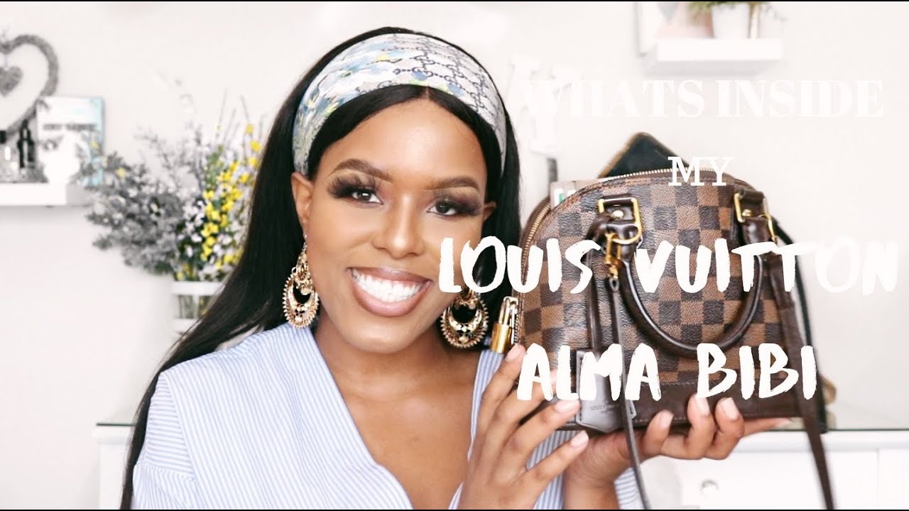 WHATS IN MY BAG TAG  LOUIS VUITTON ALMA BB REVIEW 