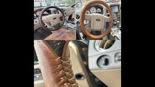 2004-2008 For Ford F150 King Ranch Steering Wheel Cover DIY – Step-by-Step Installation How to
