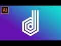 Letter d logo design tutorial in illustrator  adobe illustrator logo design tutorial