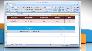 How to use the ACCRINTM function in  Excel :Tutorial