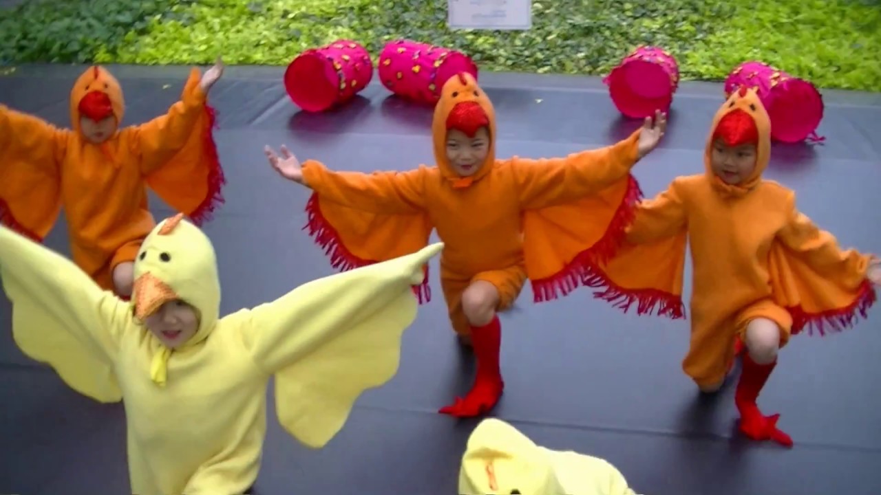 Little girls dressed as chickens dance CCCCA YouTube