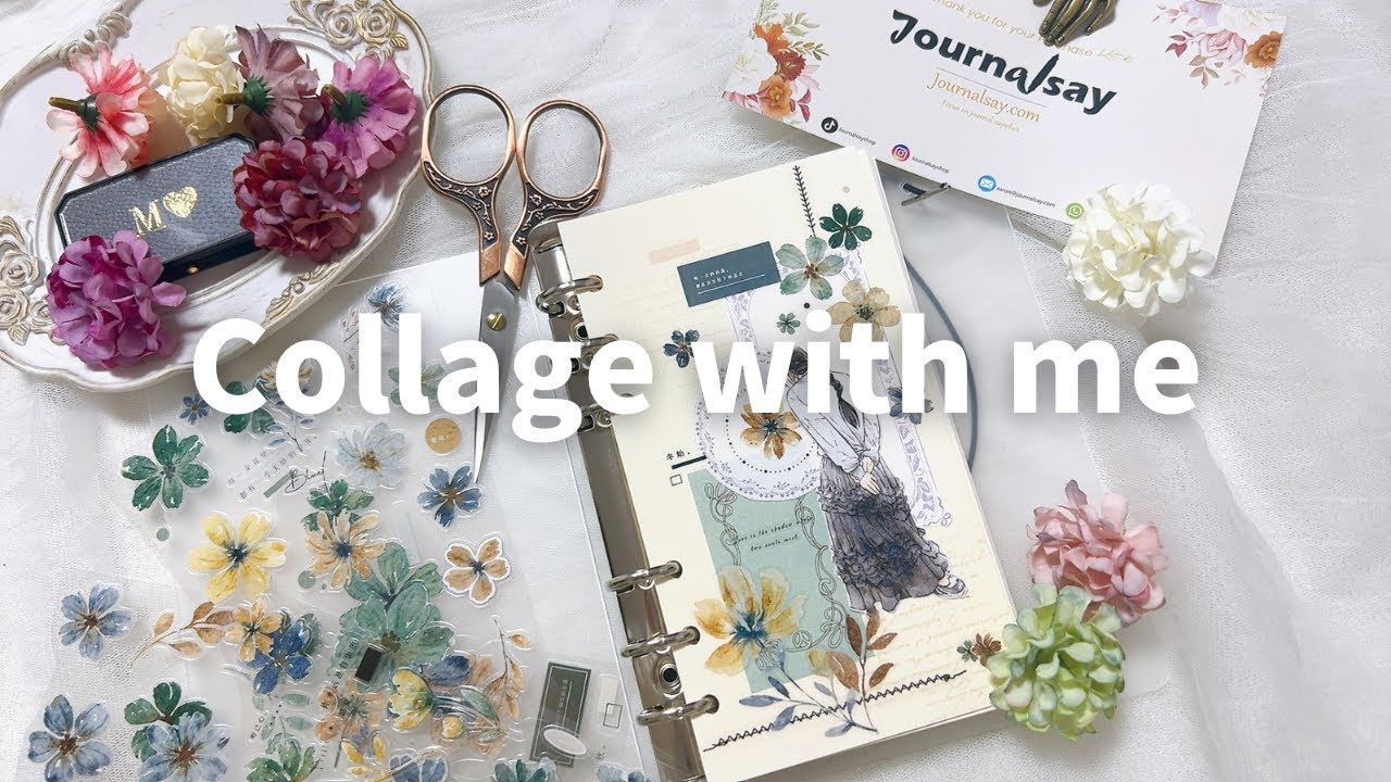 [ASMR]新しい素材でサクッとコラージュＩcollageＩscrapbooking