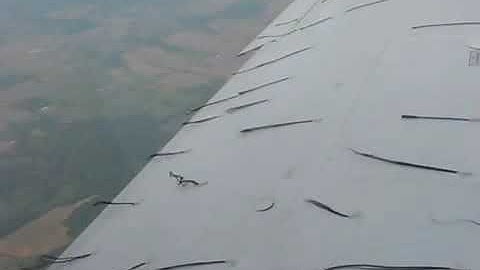 Wing root vortex generators on a Piper PA32 tuft testing   25 degrees flaps