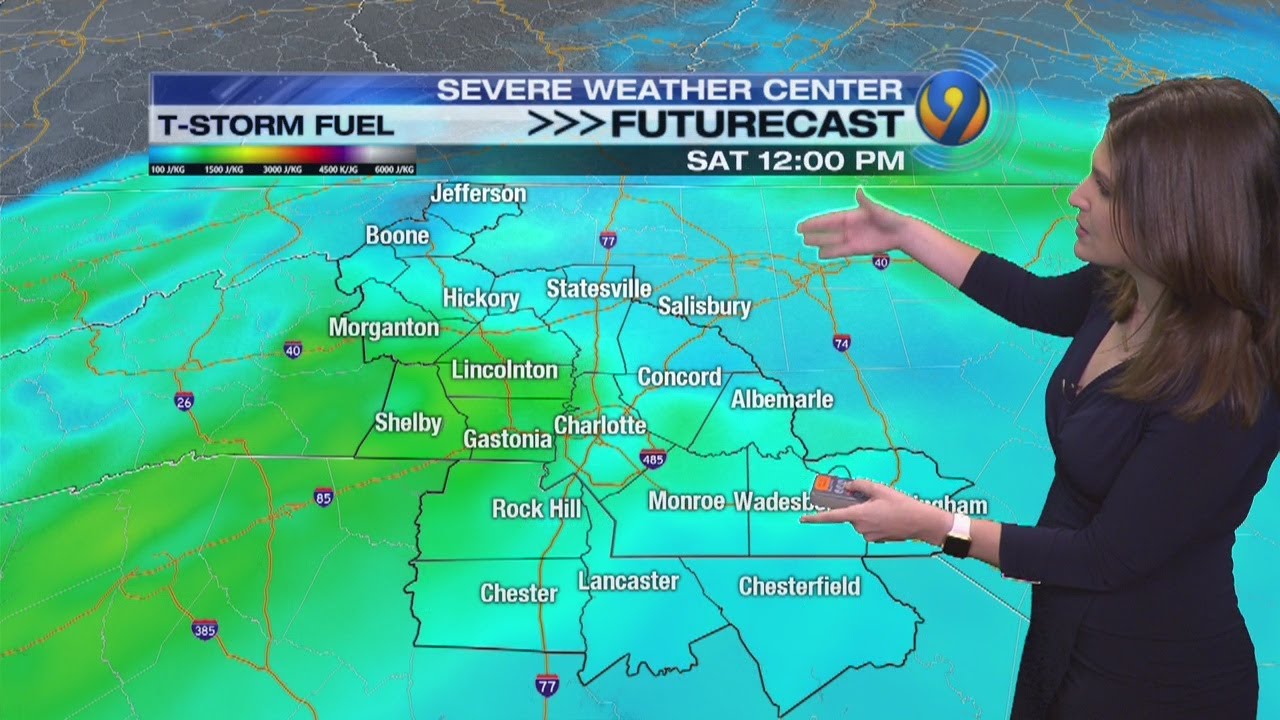Saturday afternoon's forecast by Meteorologist Jaclyn Shearer - YouTube