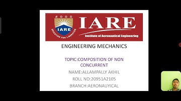 COMPOSITION OF NON CONCURRENT FORCES