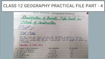 class 12 geography practical file unit- 3( data processing - thematic maps) part-4 #youtube#like