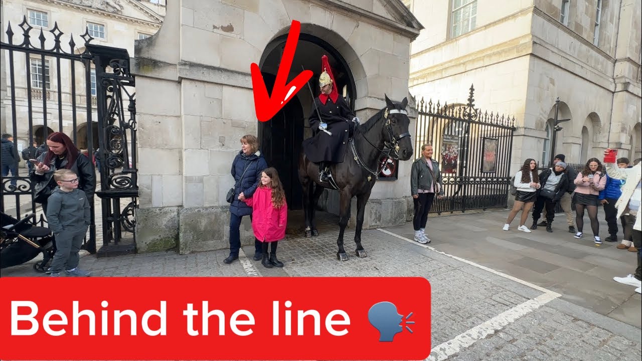 Get Back!! Guard Gives Clear Instructions to Lady Near Horse